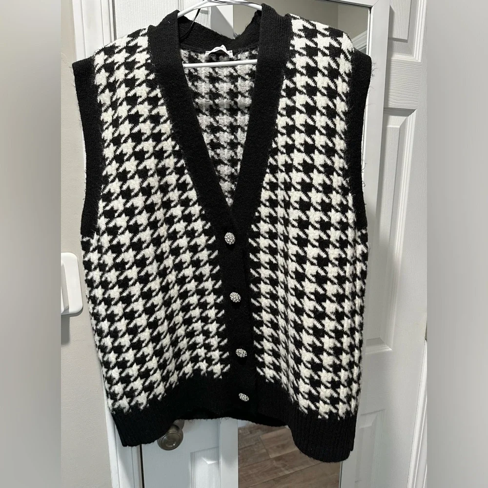 Mango houndstooth vest - Picture 1 of 1
